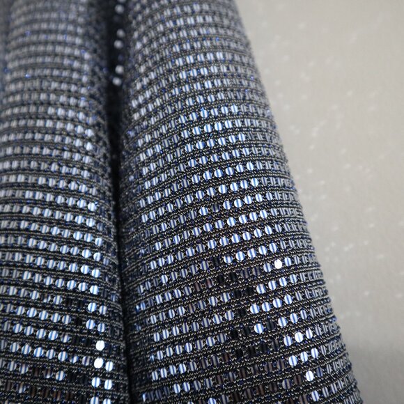 Sequin cropped bolero dress jacket, blue, M - dressy special occasion - Picture 3 of 4
